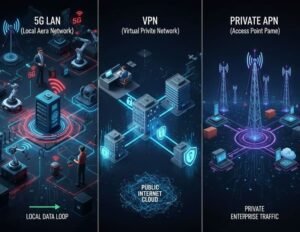 Comparison of 5G LAN, VPN, and Private APN